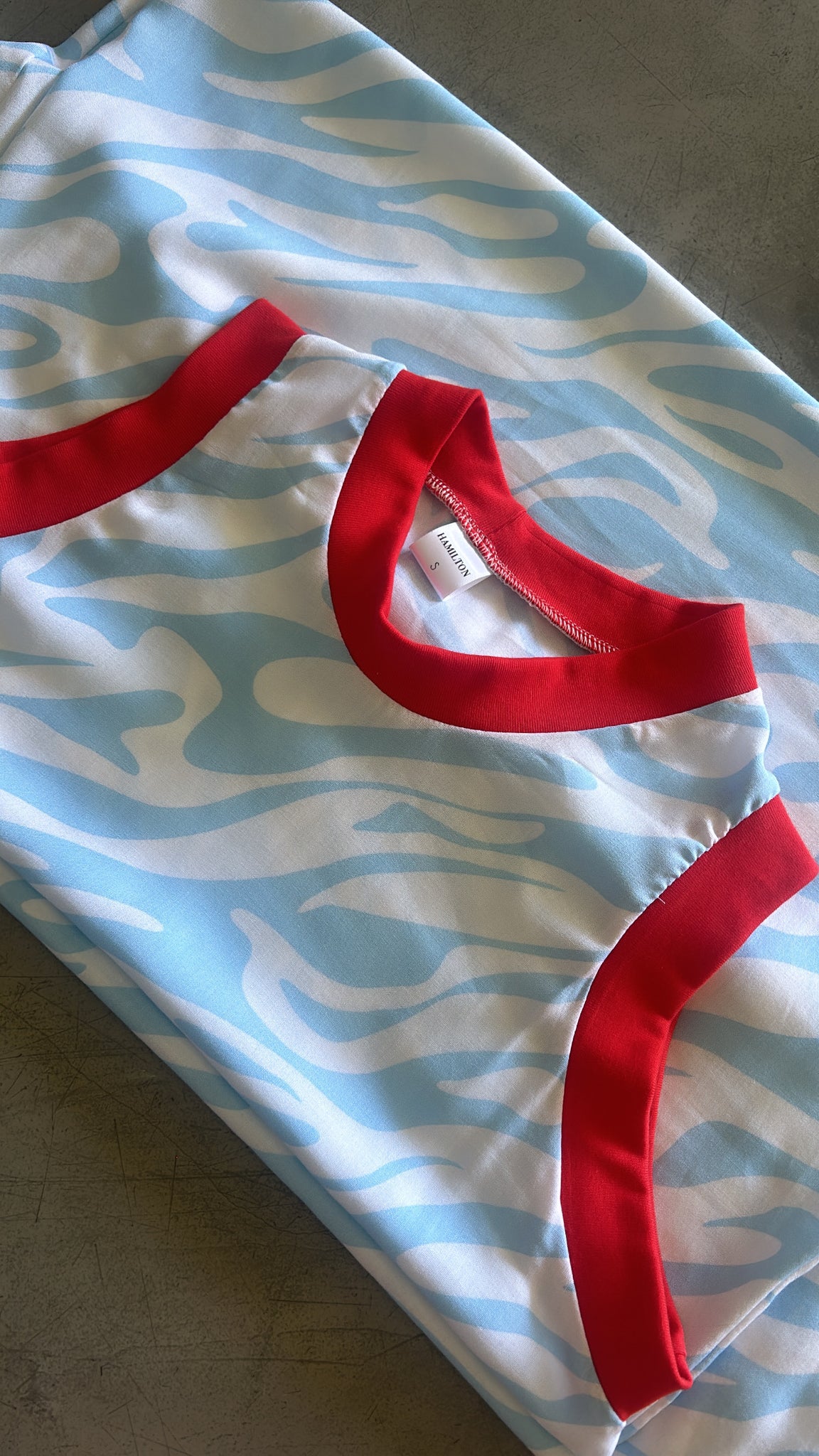 POWDER BLUE & WHITE DRESS