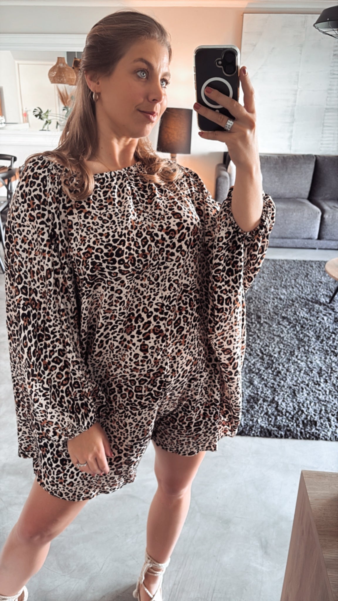 LEOPARD PRINT BLOOM PLAYSUIT