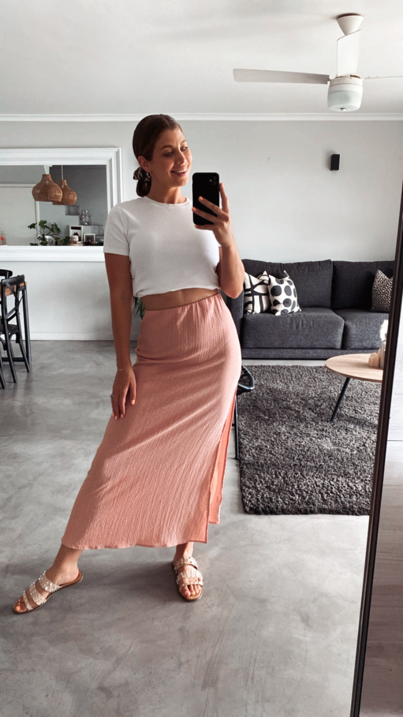 DUSTY PINK SKIRT