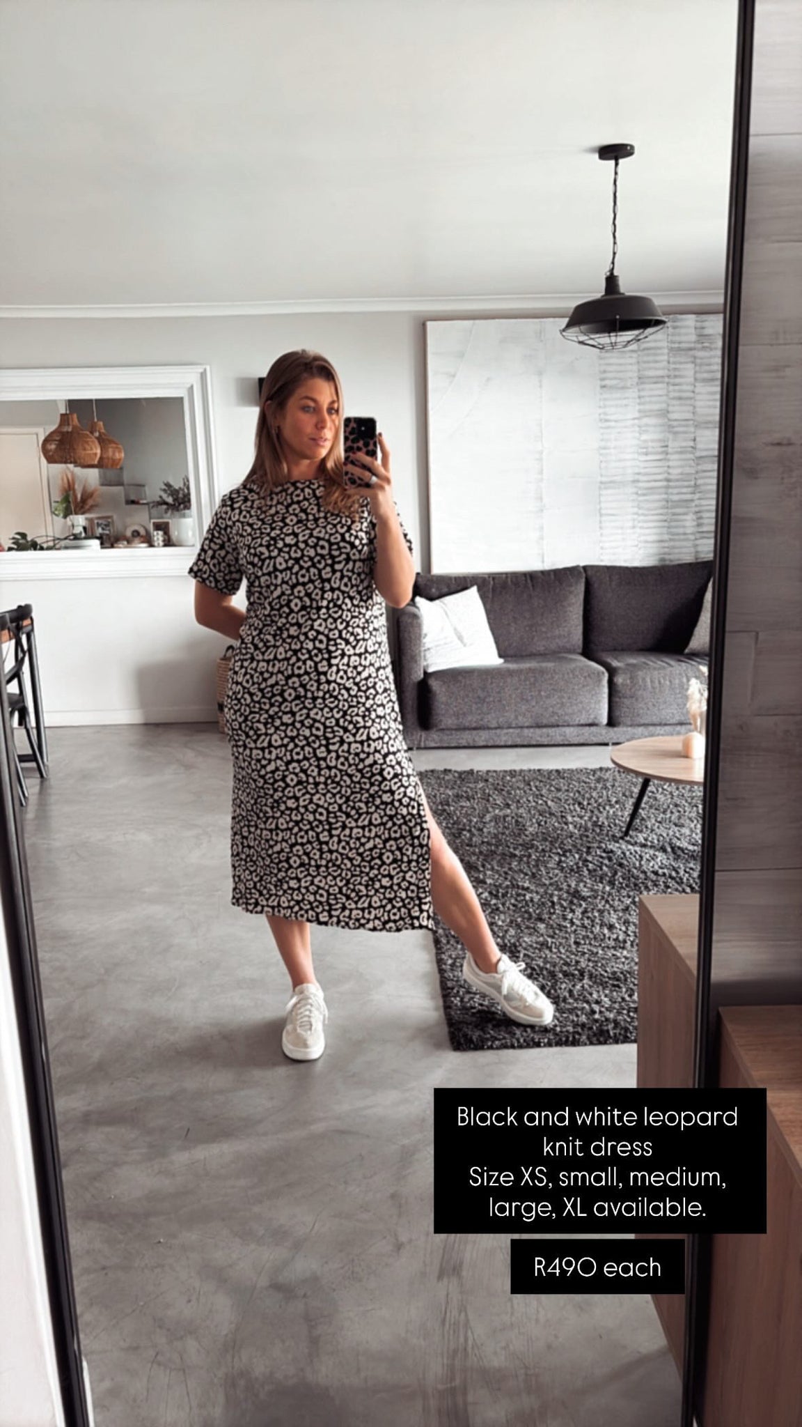 LEOPARD KNIT DRESS