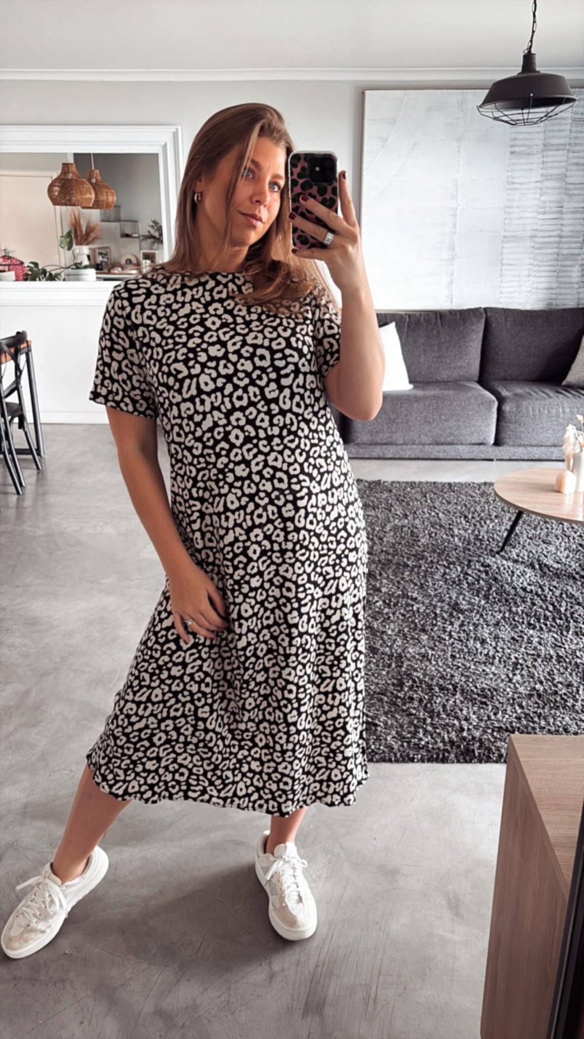 LEOPARD KNIT DRESS