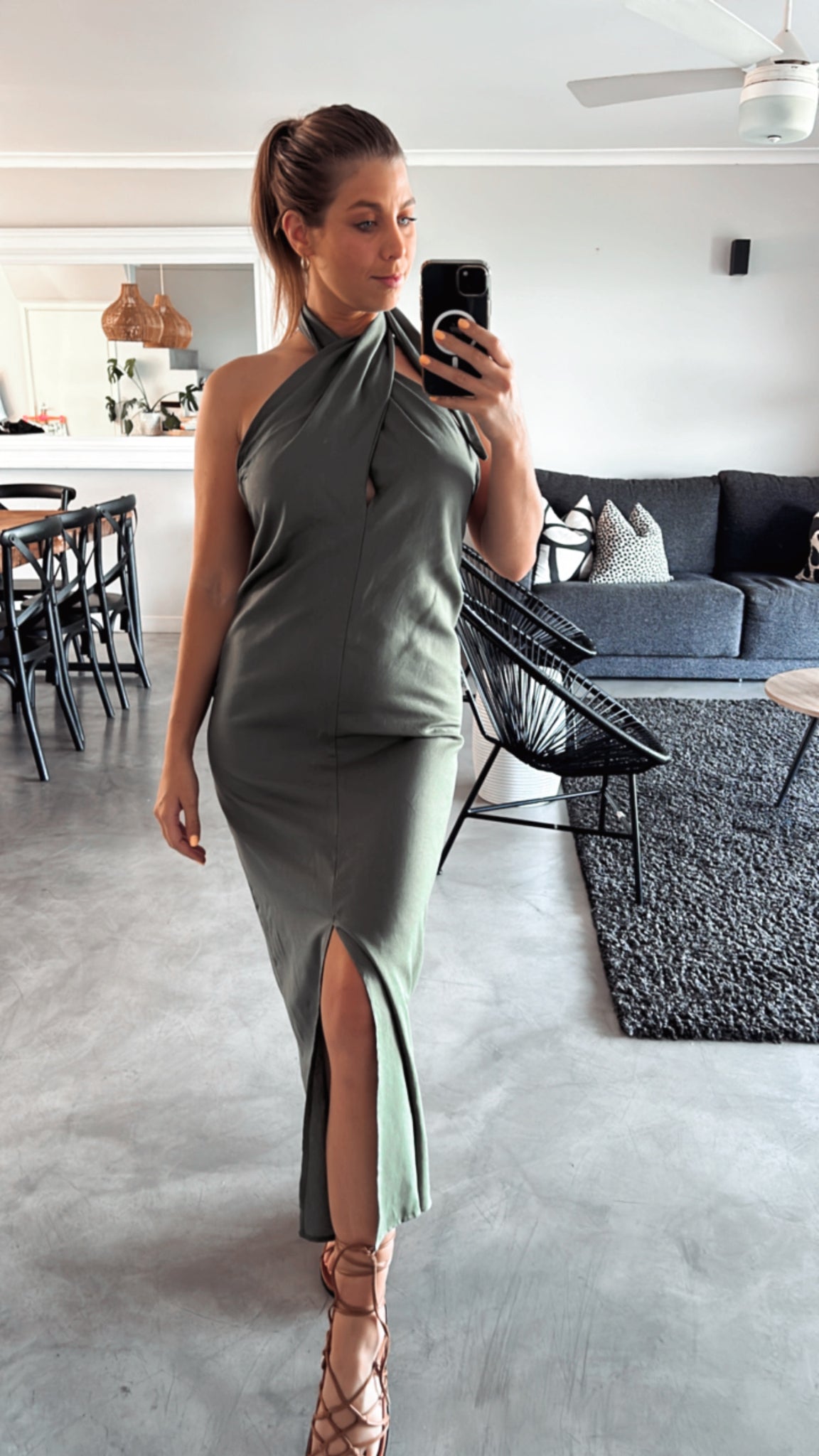 ARMY CROSS COLLAR DRESS