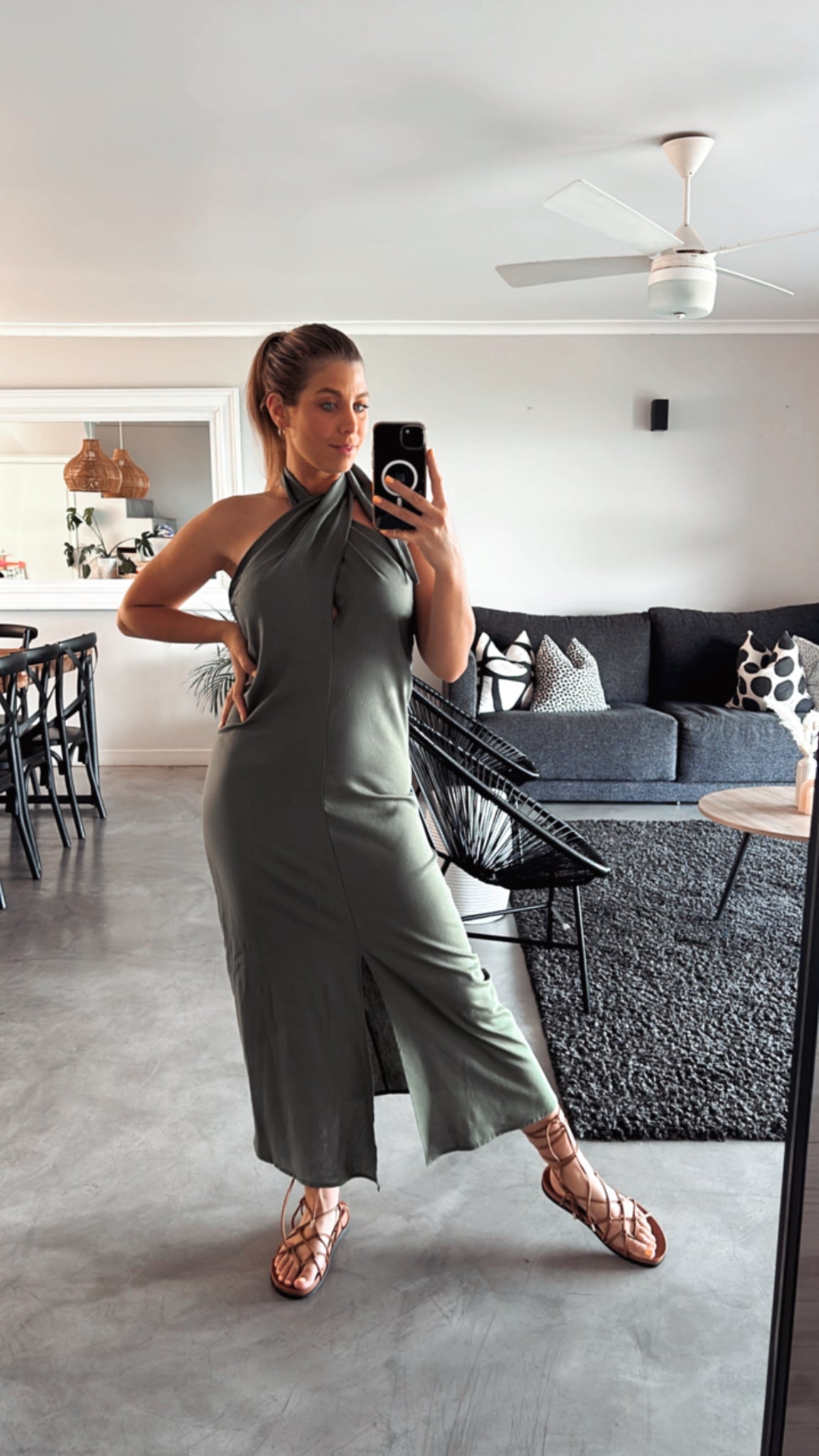 ARMY CROSS COLLAR DRESS