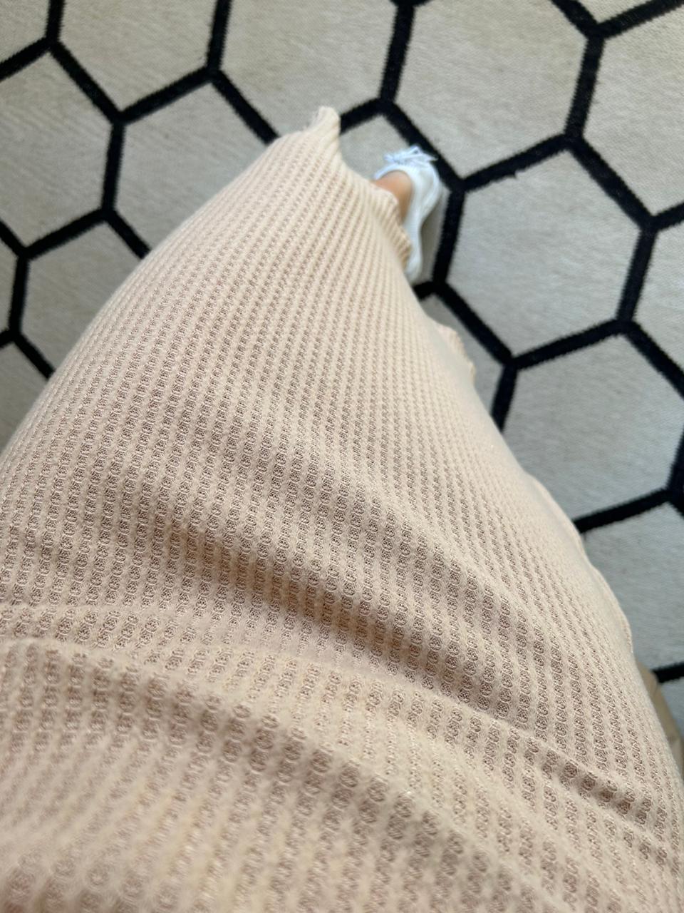 BUTTERMILK WAFFLE KNIT DRESS