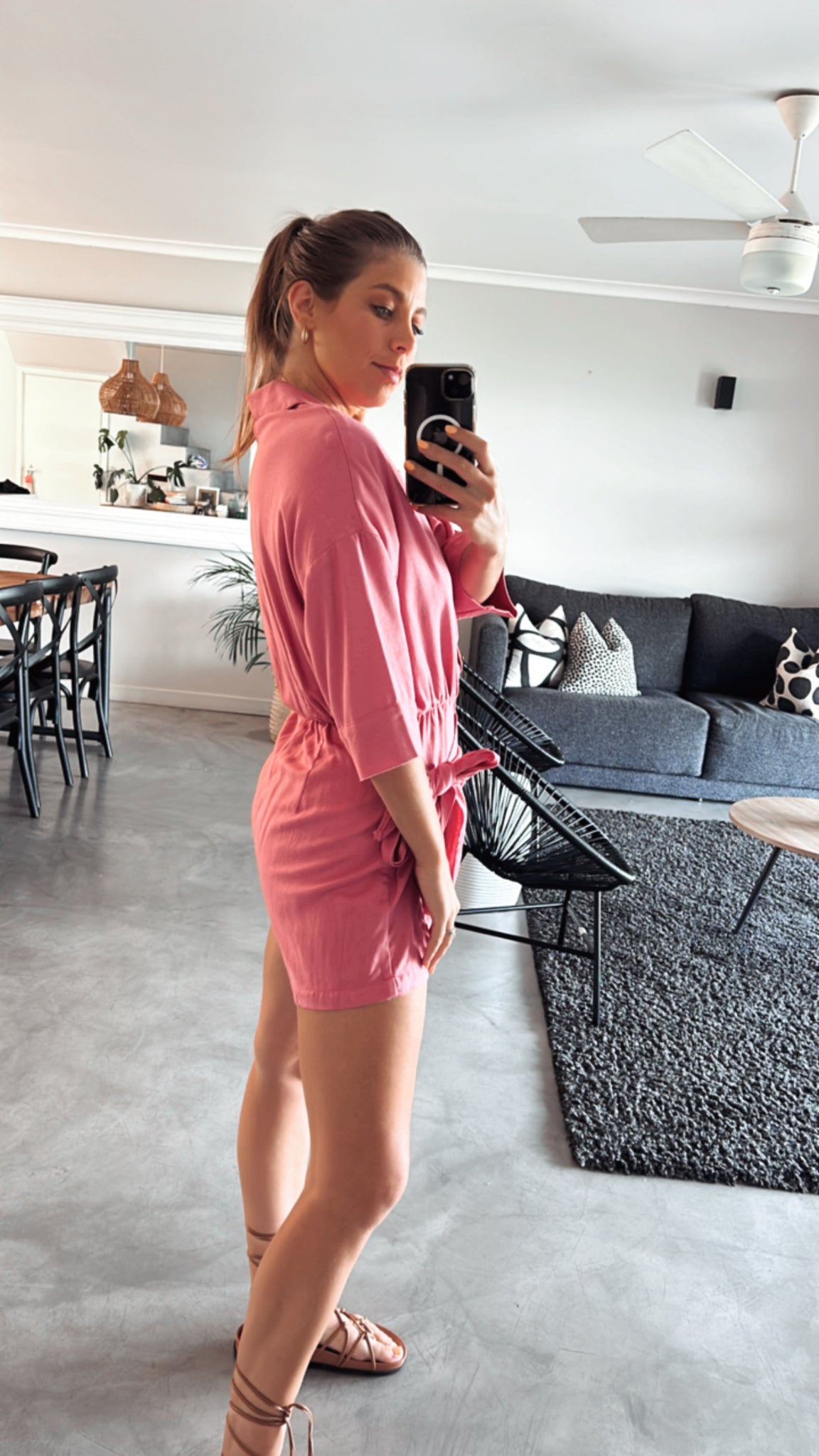 SALMON COLLARED SKORT PLAYSUIT