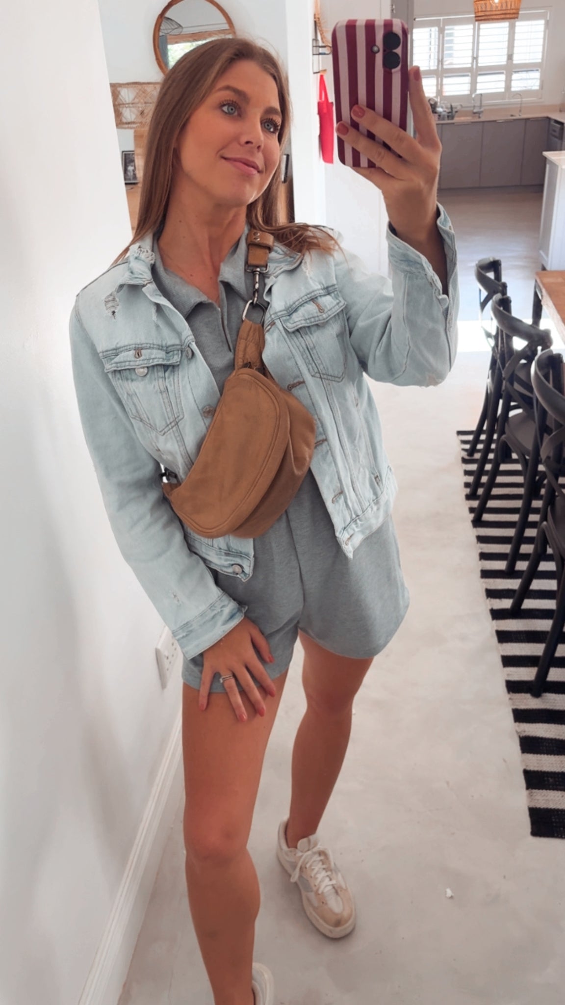 GREY WAFFLE PLAYSUIT