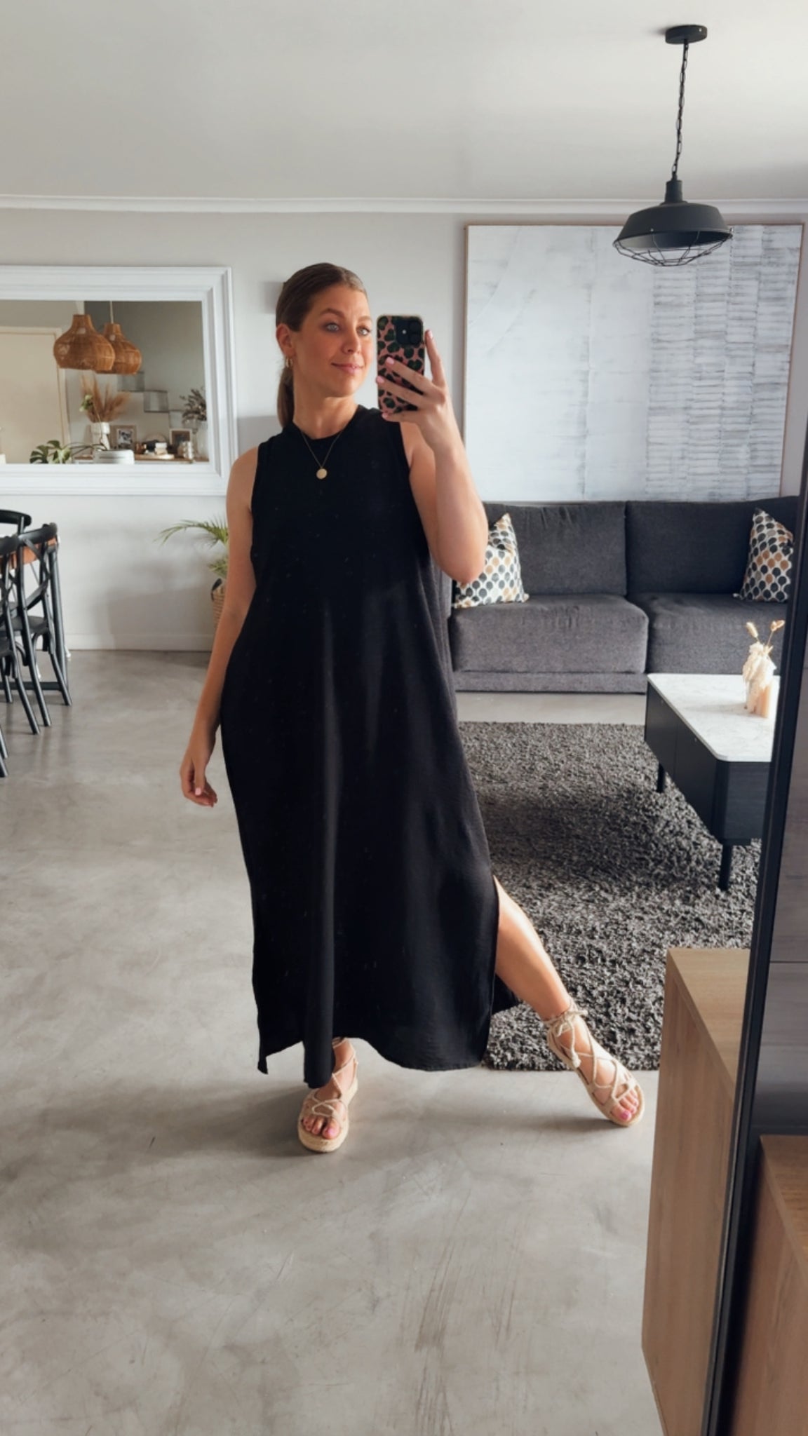 BLACK COLOURBLOCK DRESS