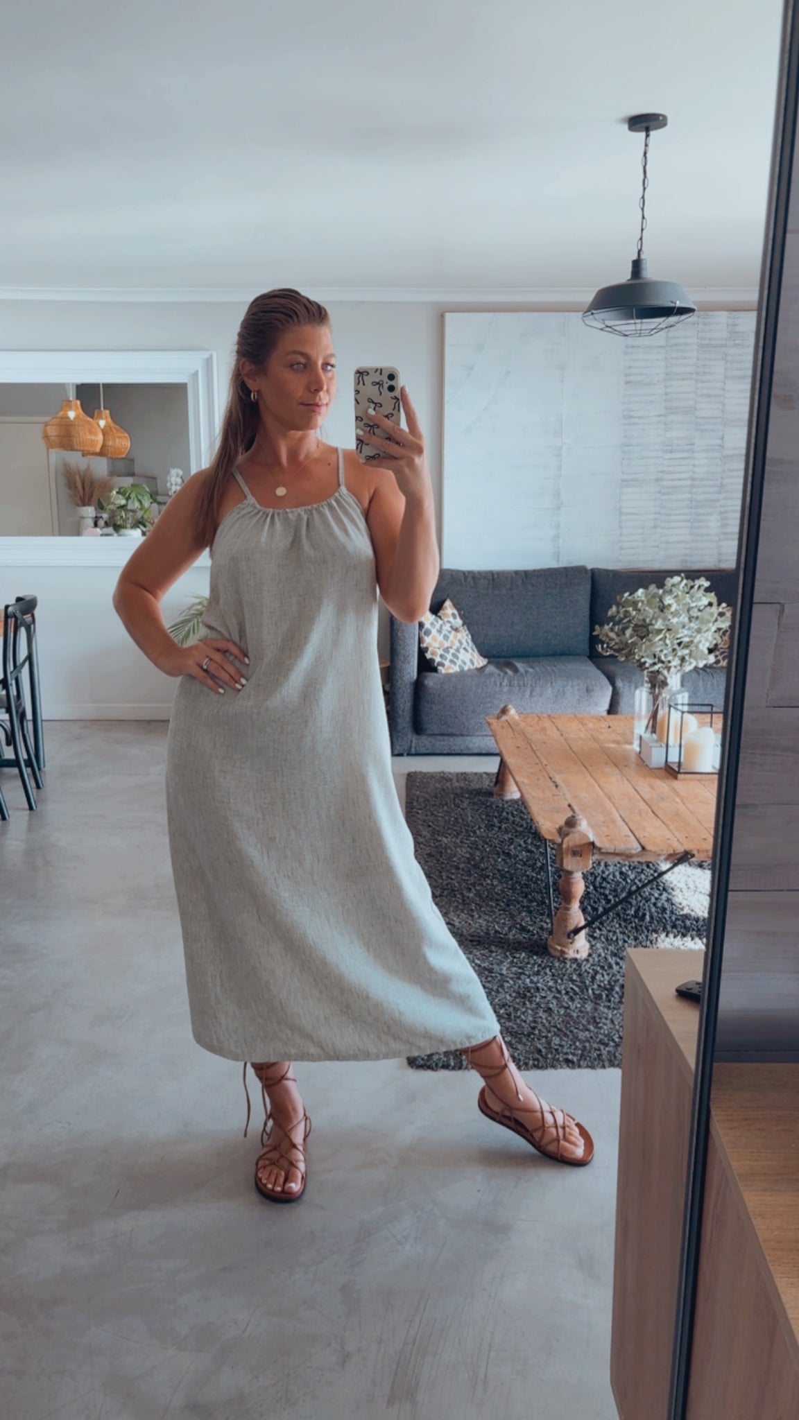 SAGE LINEN DRESS