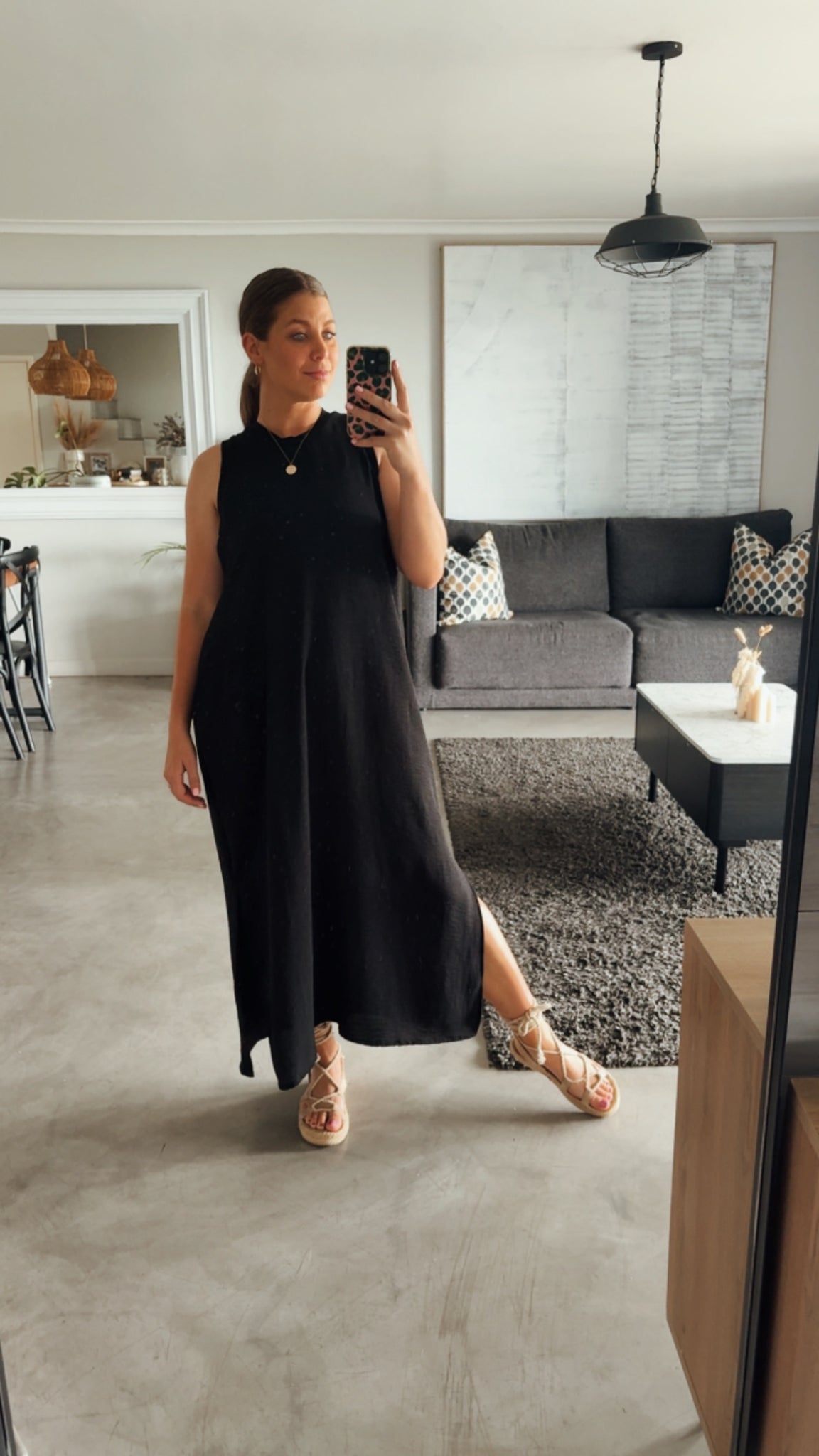 BLACK COLOURBLOCK DRESS