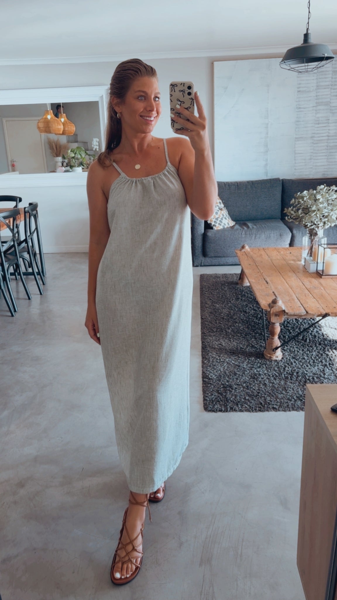 SAGE LINEN DRESS