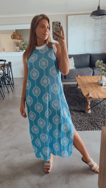 SANTORINI COLOURBLOCK DRESS