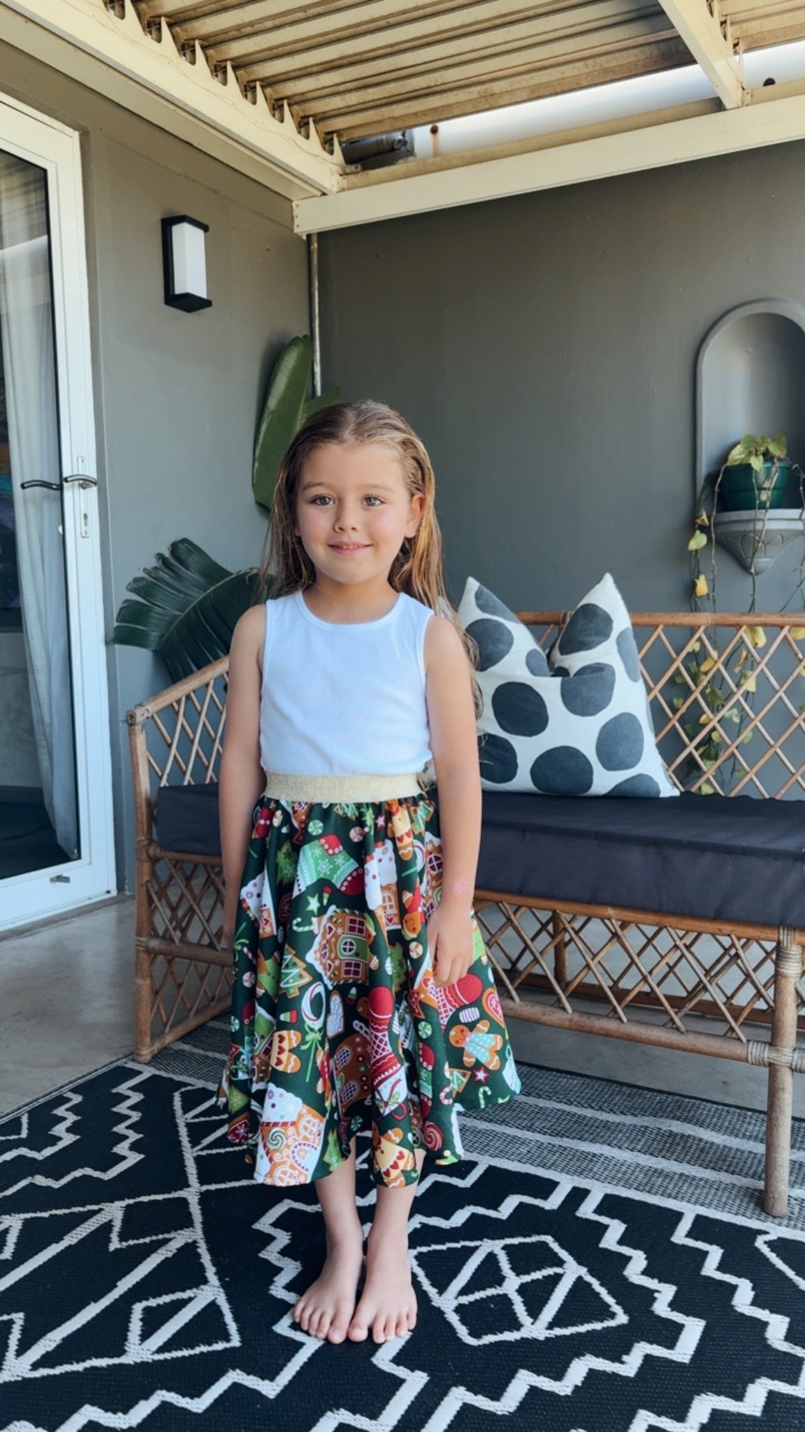 GINGERBREAD GREEN SKIRT