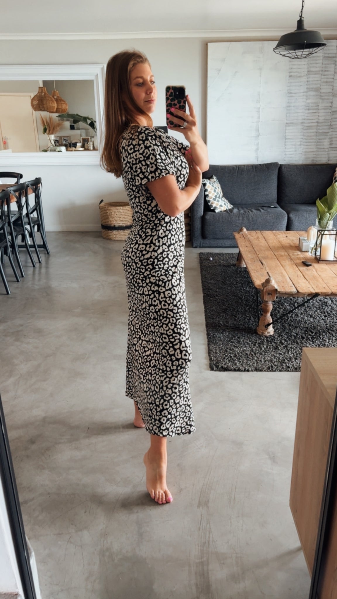 LEOPARD KNIT DRESS