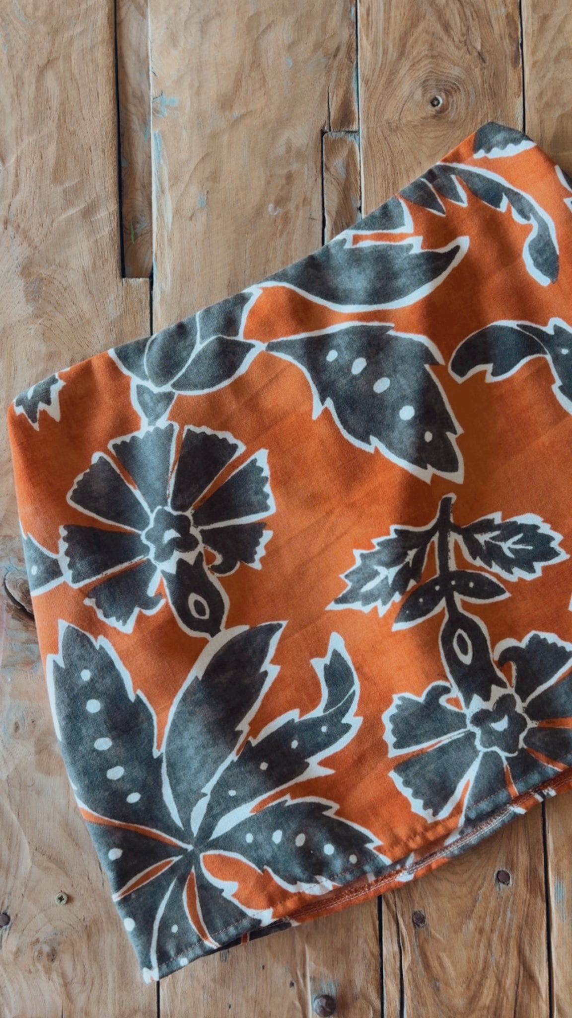 PRINTED LINEN MINI SKIRT