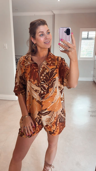CARAMEL PLAYSUIT