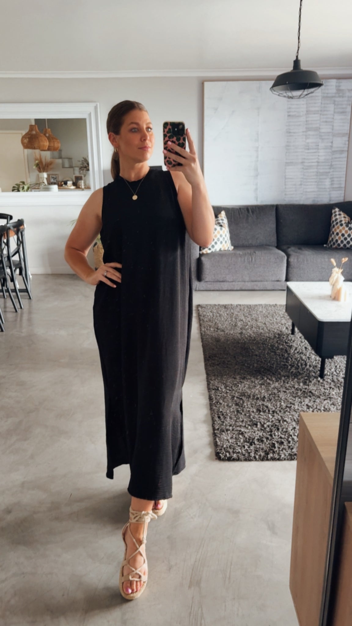 BLACK COLOURBLOCK DRESS
