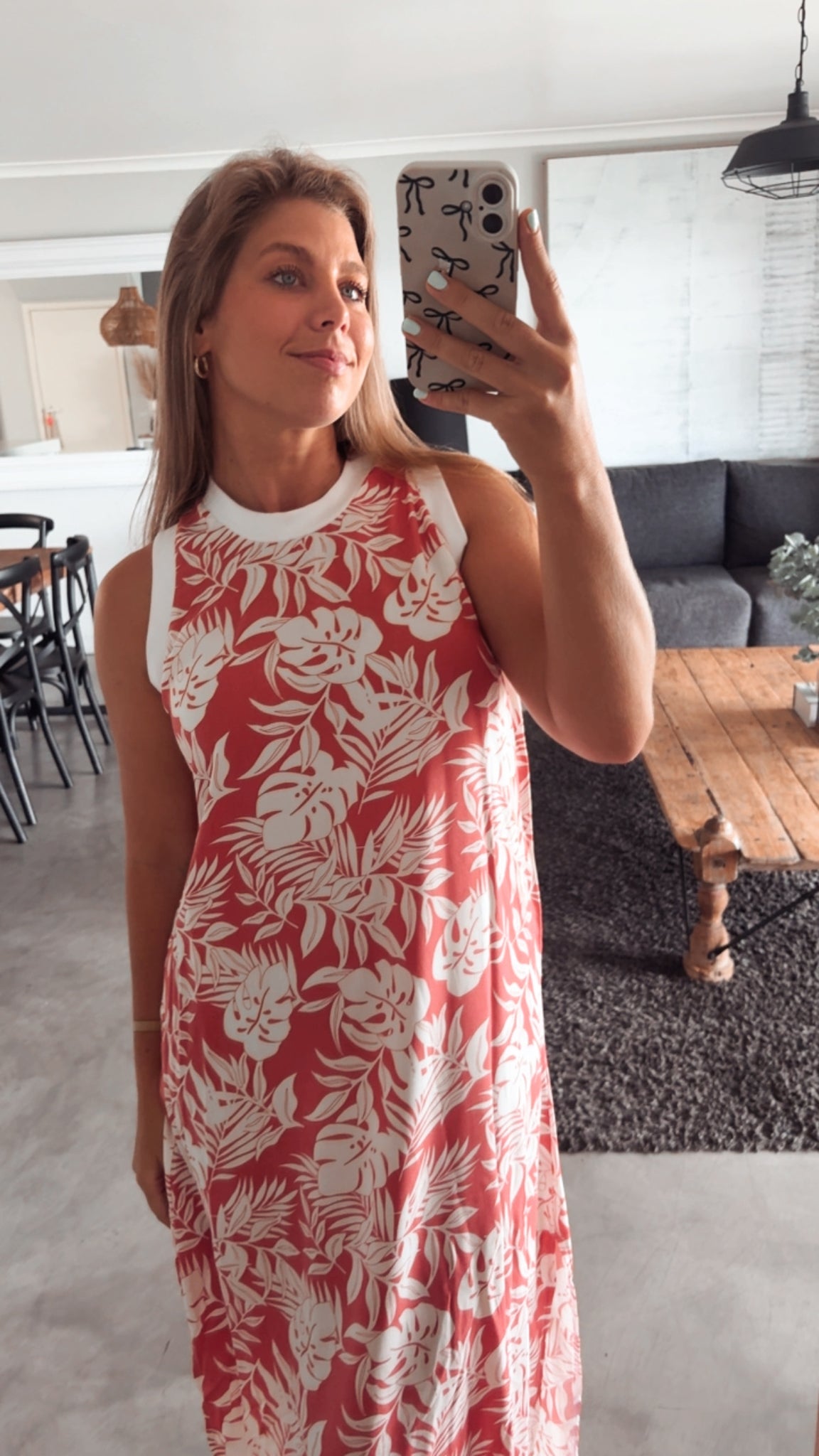 CORAL COLOURBLOCK DRESS