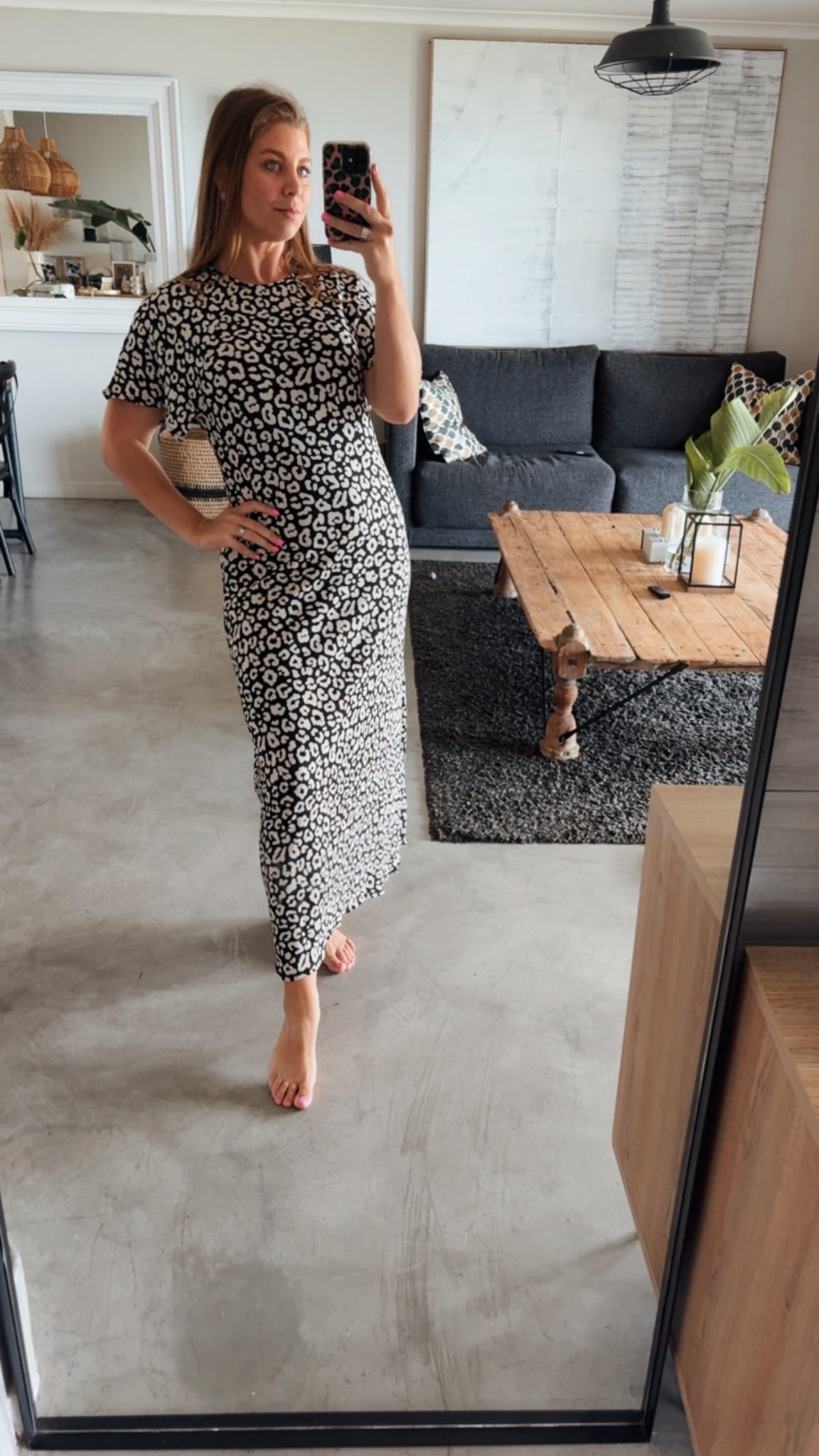 LEOPARD KNIT DRESS