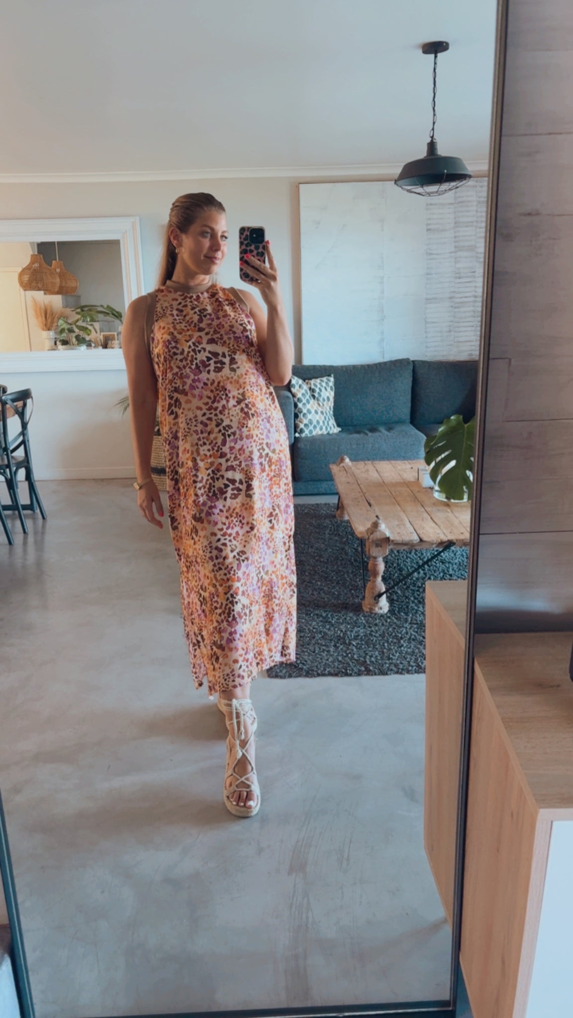 LEOPARD ROSE COLOURBLOCK DRESS