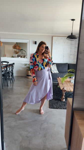 LILAC WRAP SKIRT