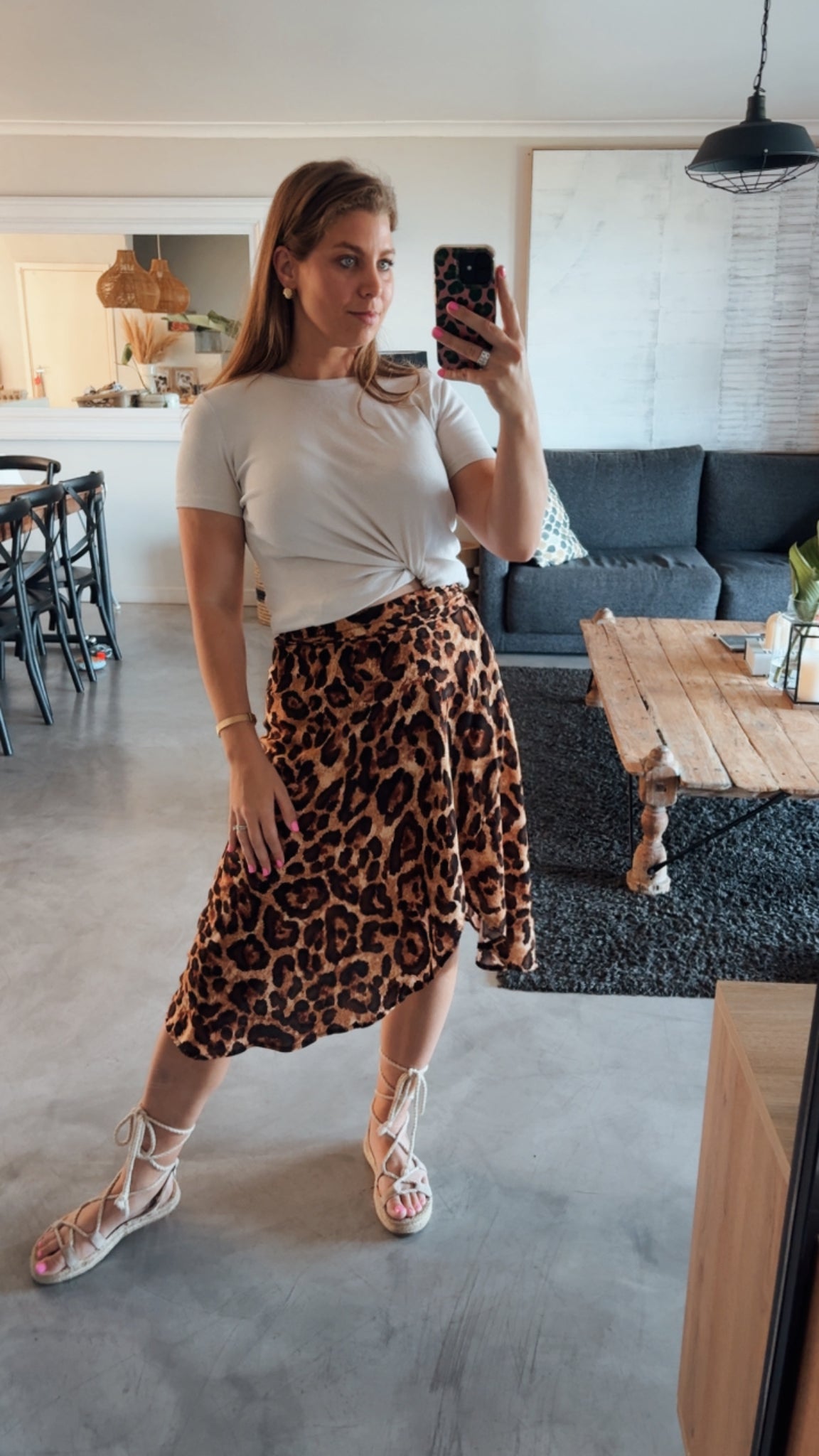 LEOPARD WRAP SKIRT