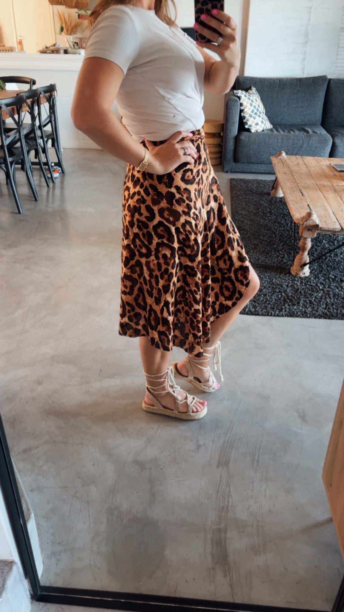 LEOPARD WRAP SKIRT