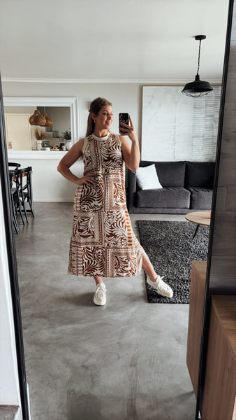 WICKER COLOURBLOCK DRESS