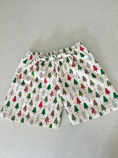 BABY BOY CHRISTMAS SHORTS - CHRISTMAS TREES