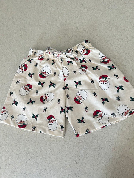BABY BOY CHRISTMAS SHORTS - SANTA & MISTLETOE