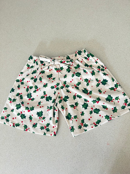 BABY BOY CHRISTMAS SHORTS - MISTLETOES