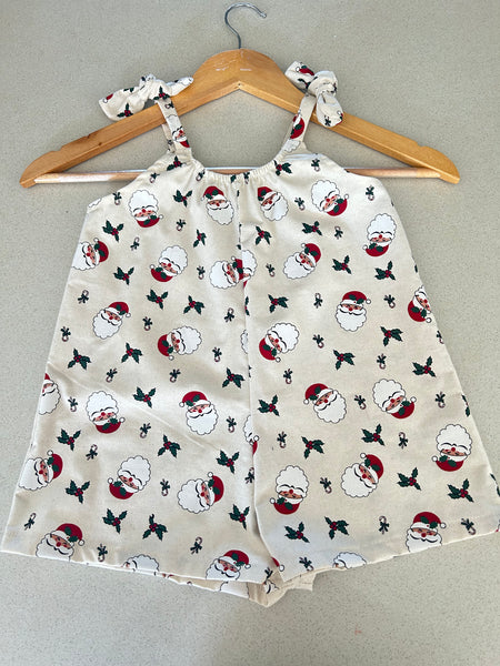 BABY GIRL CHRISTMAS PLAYSUIT - SANTA & MISTLETOE
