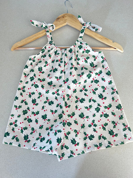 BABY GIRL CHRISTMAS PLAYSUIT - MISTLETOES